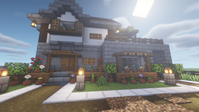 minecraft farm house foxel